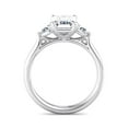 thumbnail image 3 of Ember Jewel 2.3 Ct Emerald Cut Moissanite Ring - Three Stone Engagement Ring - 14K White Gold Plated Ring - Gorgeous Wedding Ring for Women - Ideal Proposal Ring - Gift for Any Occasion, 3 of 3