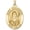 Yellow, variant on PicturesOnGold.com Saint Philomena Oval Religious Medal Female Adult- 1/2 x 2/3 inch 14K Yellow Gold