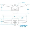 thumbnail image 5 of Seachoice 30241 Stainless Steel Lifting Ring with Cleat, 6" with 1-1/8" Eye, 5 of 5