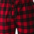 thumbnail image 7 of Men's Plaid Casual Pajama Pants Drawstring Lightweight Yoga Lounge Pants Soft Cotton Flannel Pajama Pants Straight Leg Pants with Pockets, 7 of 7
