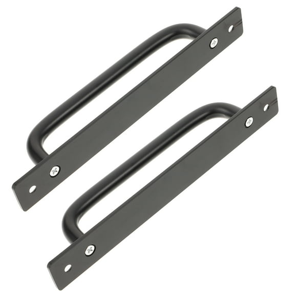 MLINS  2 PCS Door Handle Push Pull Handles for Aluminum Hardware Pulls Black