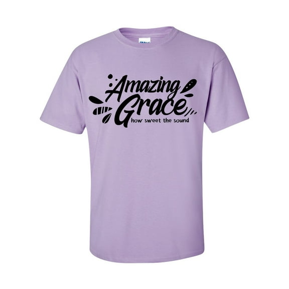Unisex Christian Amazing Grace How Sweet The Sound Short Sleeve T-shirt-Orchid-xxl