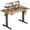 Rust, variant on Electric Standing Desk with Double Drawer - 40 x 24 inch Adjustable Height Sit to Stand Up Desk with Storage Shelf, Rising Home Office Computer Table, Black