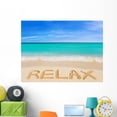 thumbnail image 1 of Word Relax Beach Wall Mural by Wallmonkeys Peel and Stick Graphic (48 in W x 36 in H) WM335096, 1 of 4