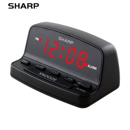 SHARP Digital Alarm Clock with Keyboard Style Controls