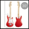 thumbnail image 3 of Ashthorpe 30-Inch Beginner Electric Guitar with Amplifier - Red, Kids Starter Package, 3 of 7
