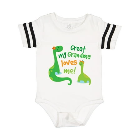

Inktastic My Great Grandma Loves Me Gift Baby Boy Bodysuit