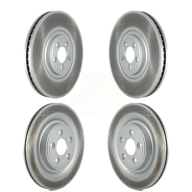 Genius Front Rear Coated Disc Brake Rotors Kit for Car 2010 Jaguar XF Naturally Aspirated with 380mm Diameter Rotor KG-101805