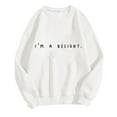 thumbnail image 2 of SwiftWear I'm A Delight Letter Print Sweatshirts for Women Oversized Hoodie Long Sleeve Crewneck Pullover Tops Fashion Fall Tops XL, 2 of 4