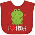 thumbnail image 3 of Inktastic I Love Frogs Gift Boys or Girls Baby Bib, 3 of 4