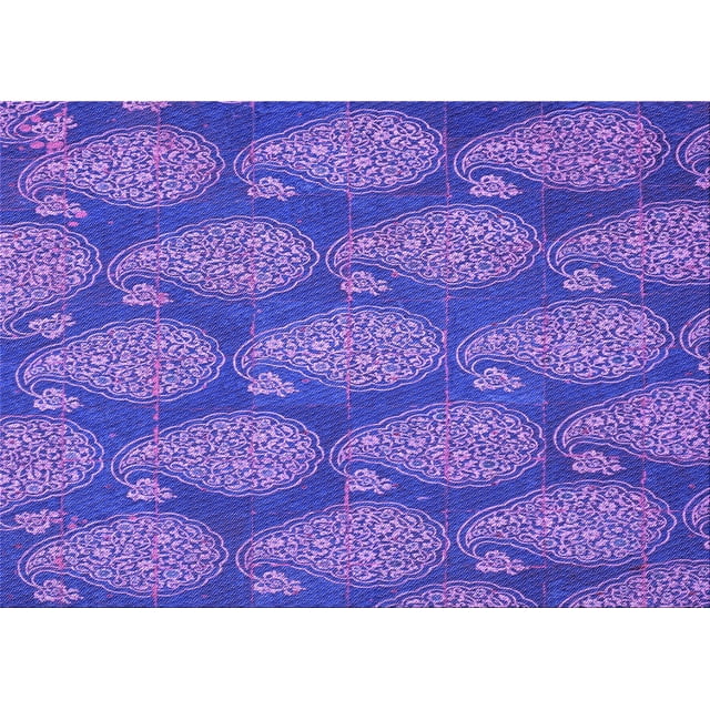 Ahgly Company Machine Washable Indoor Rectangle Transitional Purple Mimosa Purple Area Rugs, 3' x 5'