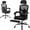 Black-With Footbar, variant on Casabay Ergonomic Office Chair, High-Back Mesh Desk Chairs with Flip-up Armrest Adjustable Headrests, Comfortable Lumbar Support, for Home, Work, Study