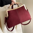 thumbnail image 2 of Retro Suede Evening Bag for Women, Patchwork Crossbody Purse, Soft Top Handle Handbag for Wedding Party Date Night and Elegant Special Evening Occasions, 2 of 20