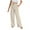 Beige, variant on GEWSEY Women Linen Pants Wide Leg Casual Palazzo Pants Cotton Linen Lounge Beach Summer Pants with Pockets 29"/31"/ 33" Yellow, M