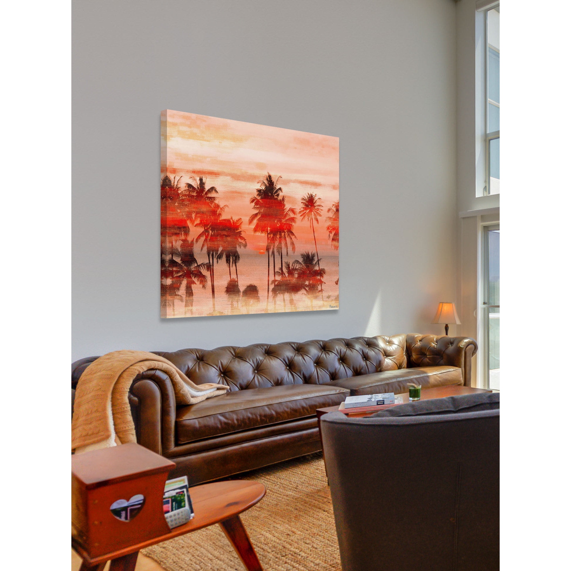 Parvez Michel Inc Parvez Taj - Orange Sky Painting Print on Canvas - Multi-color