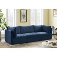 thumbnail image 3 of Meridian Furniture Jacob Canapé Modulaire en Velours Bleu Marine, 3 of 10