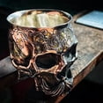 thumbnail image 4 of Taza de cerveza de café de vino Naiovety metal resistente y duradera con calavera humana grabada gótico, 4 of 6