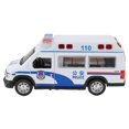 thumbnail image 1 of Model Car Simulation Sound Light Cop Car Toy Emergency Metal Car Open Door Pull Back Forward Gift for Boy, 1 of 4