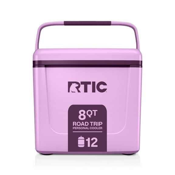 RTIC 8 QT, 12 Can Ice Chest Cooler Hard-Sided, Lavender & Plum, Road Trip Personal Cooler