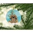 thumbnail image 2 of Merry Christmas Tree Pekingnese Tan Ceramic Ornament, 2 of 2