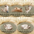 thumbnail image 7 of Lanola Deluxe Plush Dog Crate Beds, Washable Soft Shaggy Round Cat Sleeping Mat Pad, Kitten Supplies for Indoor Pets, Anti-Slip Area Rugs for Living Room Bedroom(Gray,15in), 7 of 7