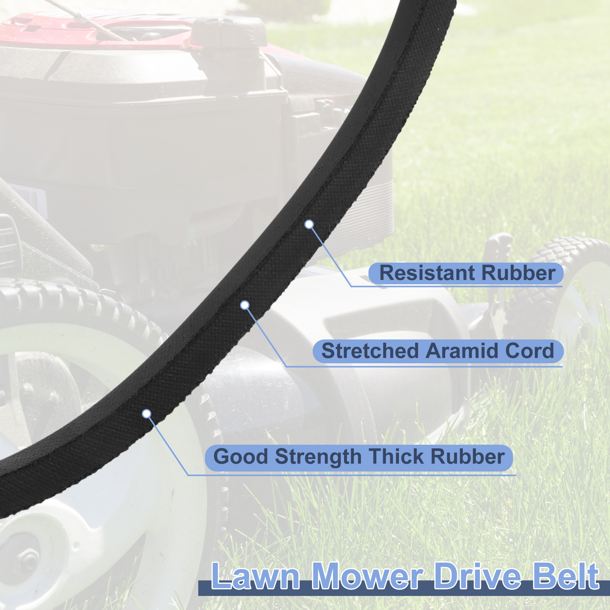 Unique Bargains Lawn Mower Deck Belt for Husqvarna Rider R316T and Other Models