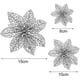 thumbnail image 4 of 36 Uds flores de Navidad flores artificiales de Navidad con purpurina, adorno de árbol de Navidad de 8/10 / 15cm adorno de decoración de flores de Navidad Adepaton LKX-1930, 4 of 9