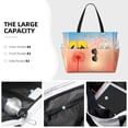 thumbnail image 3 of Naloa The Sunset of Dandelion Large Capacity Beach Bag, Waterproof Sandproof Beach Swim Pool Bag Tote Bag for Women, 3 of 7