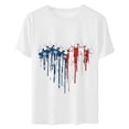 thumbnail image 3 of Camisetas de Manga Corta para las Mujeres, Blusa de Manga Corta de la Moda Del Día de la Independencia Hecha de Poliéster Cómodo para la Primavera Verano, Blusas de Manga Corta para las Mujeres, 3 of 7