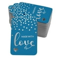 thumbnail image 1 of Inkdotpot Silver Foil Paper Hang Tags Made With Love Text Favor Tags 100 Pack, 1 of 6