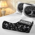 thumbnail image 4 of Homewish Minimalist Nature Tree Twin Quilt Set,Classic Botanical Art Twin Coverlet Set,White Black,Light Gray Reversible,2pcs, 4 of 7