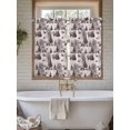 thumbnail image 7 of Kitchen Curtains 45 Inches length, Brown Bear Window Treatment Curtain Drapes, Hunting Bear Forest Wildlife Animals Vintage Lightweight Window Panels for Living Room Bedroom, 52"x45", 2 Panels, 7 of 7