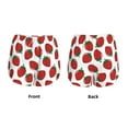 thumbnail image 5 of Picia Hand Drawn Strawberry Pattern Women's 2 in 1 Athletic Running Shorts High Waisted Workout Casual Gym Sweat Shorts with Comfy Liner Zipper Pockets-Small, 5 of 9