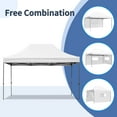 thumbnail image 3 of Euroco 10x15 Pop Up Canopy Tent, Heavy Duty Party Tent with 4 Sidewalls UV Waterproof Protection, 3 Height Adjustable Outdoor Canopy Tent for Weddings, Events, and Backyard Gatherings, White, 3 of 9