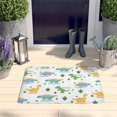 thumbnail image 2 of Green Dinosaurs Cacti Pattern Flannel Non Slip Door Rugs,Washable Door Mats Indoor,Decorative Door Mats,Dirt-Resistant and Absorbent Doormat for Entrance,Bedroom,Kitchen,Bathroom,31.5x17in(80x43cm), 2 of 4