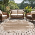 thumbnail image 4 of Brown Coastal Round Area Rug 5Ft Washable Circle Rugs for Living Room Bedroom, Summer Ocean Sea Ombre Starfish Corals Non-Slip Carpet Floor Mats Indoor Outdoor Carpet Runner Aesthetic Home Decor, 4 of 8