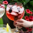 thumbnail image 5 of Pavilion Gift Company Drink To That-Colorful Swirls 24 Oz Hand Painted Stemmed Wine Glass, 24oz, Red, 5 of 10