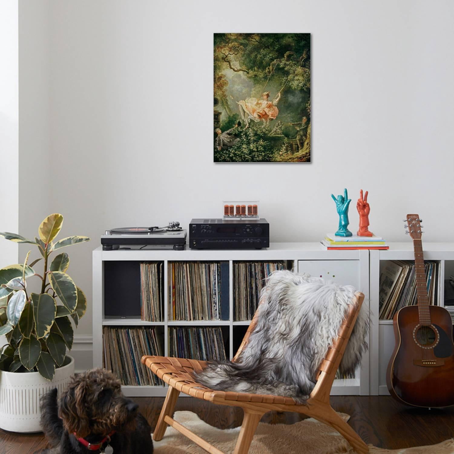 Art.com The Swing Stretched Canvas Print Wall Art by Jean-Honor? Fragonard, 24" x 32"