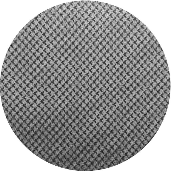 Ahgly Company Indoor Round Patterned Dark Gray Area Rugs, 4' Round