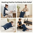 thumbnail image 5 of MaxKare Ultra Soft Heating Pad with 4 Heat Settings & Auto Shut-off for Full Body Stress Relief, 24"x33", - Navy Blue, 5 of 11