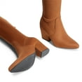 thumbnail image 6 of Dream Pairs Women's Thigh-High Pointed-Toe Boots Tall Chunky Block Heel Fall Fashion Sexy Style, 6 of 8