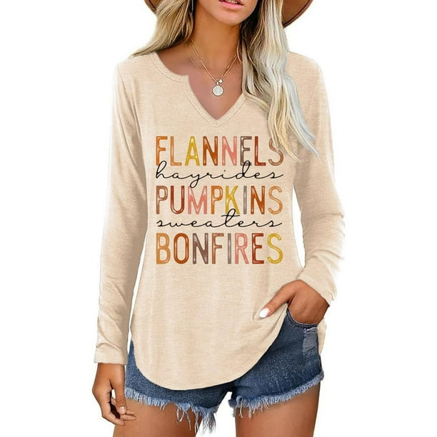 MHFRRA Blusa Informal de Manga Larga con Cuello Redondo y Estampado Floral para Uso Diario Beige