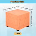 thumbnail image 2 of 2Pack Jacquard Square Ottoman Cover Fit Length 13"-18", S-Large, Orange, 2 of 6
