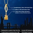 thumbnail image 2 of Gem Stone King 10K Yellow Gold Yellow Citrine Pendant Necklace for Women | 0.84 Cttw | Gemstone November Birthstone | Pear Shape 7X5MM | With 18 inch Chain, 2 of 6