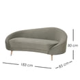 thumbnail image 2 of Ilios Innova | Sofá de  Plazas Curvo Querétaro Verde con Diseño Orgánico, Tapizado en Tela Suave, Acolchado Grueso y Patas de Madera Estables para Sala Moderna., 2 of 9