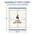 thumbnail image 6 of Avery Printable Tent Cards, 2-1/16" x 3.75", Matte Ivory, 40ct, 6 of 11