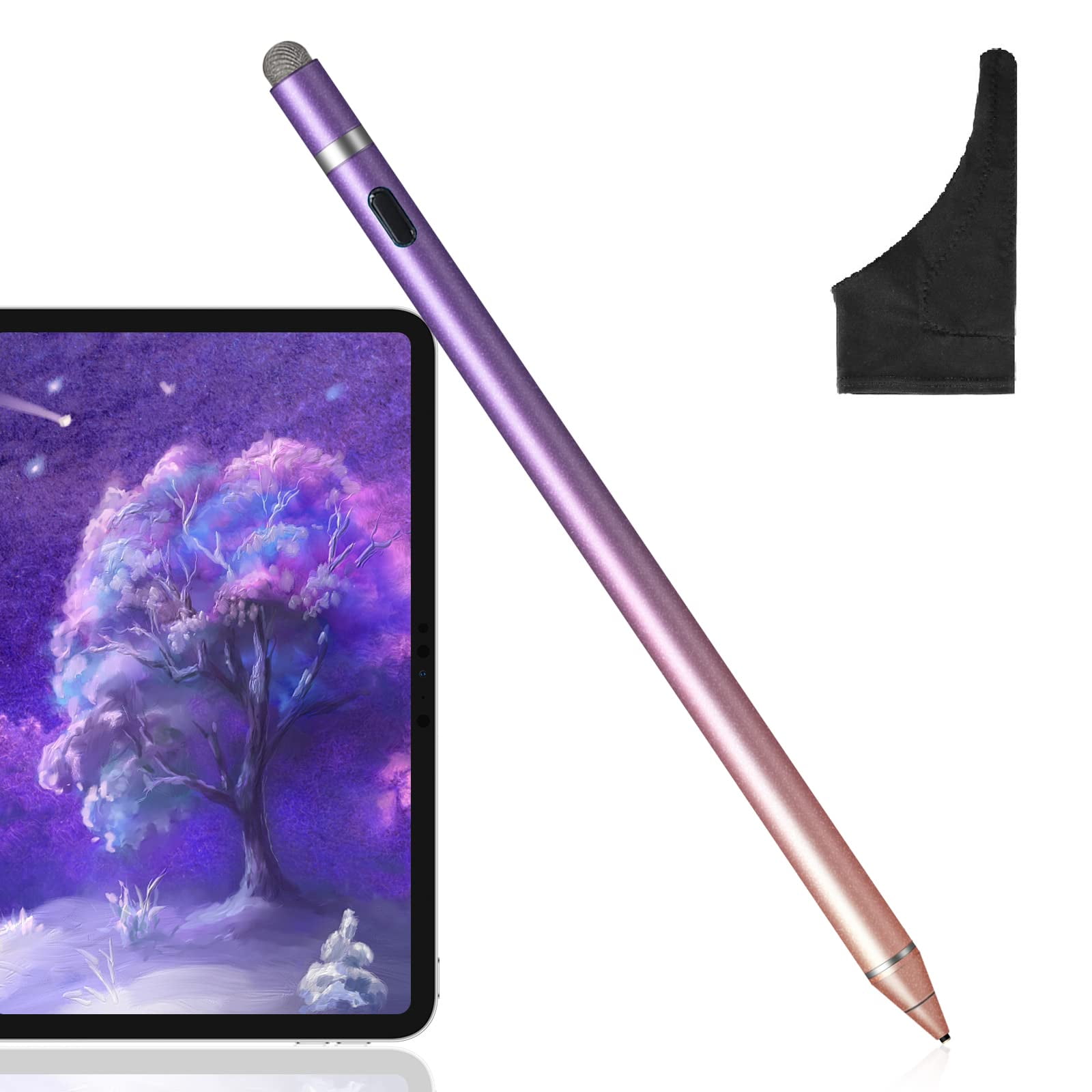 Active Stylus Digital Pen for Touch Screens, Rechargeable 1.5mm Fine