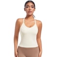 thumbnail image 3 of SKQIT Strappy Yoga Sports Bras for Women Padded Criss-Cross Back Tank Tops, 3 of 7