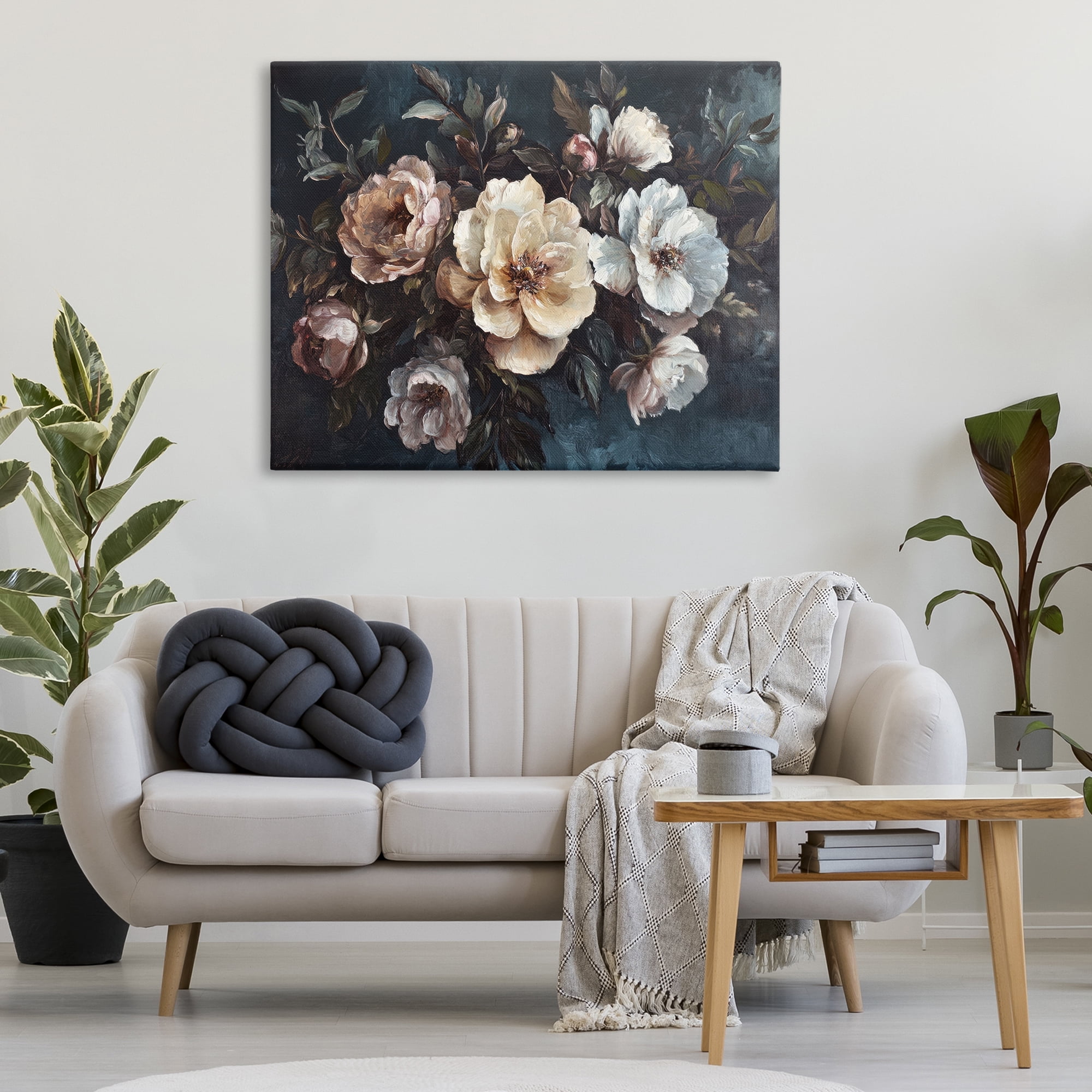 Stupell Industries Bold Vintage Blooms Plants & Flowers Painting Wrapped Canvas Art Print Wall Art, 48 x 36