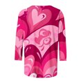 thumbnail image 4 of Valentines Day Blouse, Graphic T Shirt Women, 3/4 Sleeve Tops Casual Women's Fashion Tees Casual Crewneck 3/4 Sleeves Loose T Shirt Ladies Tops Blouses Shirts, 4 of 5